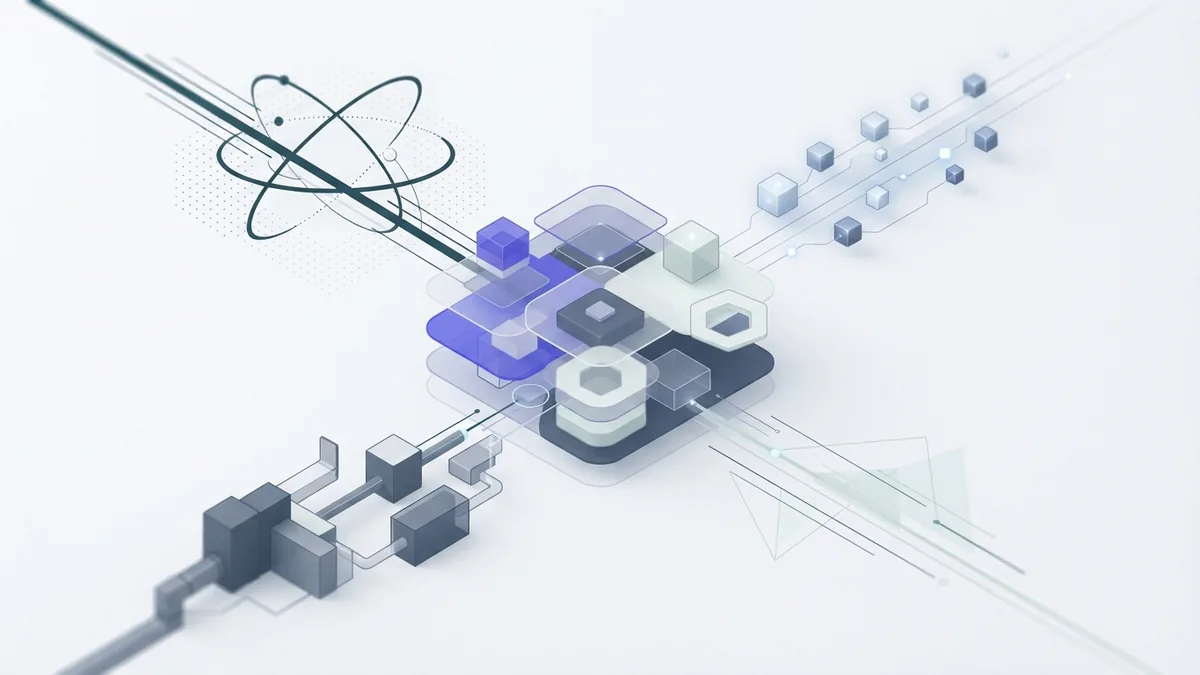 AI agent uses across different fields Abstract paths meet at a central agent to suggest business uses across sectors