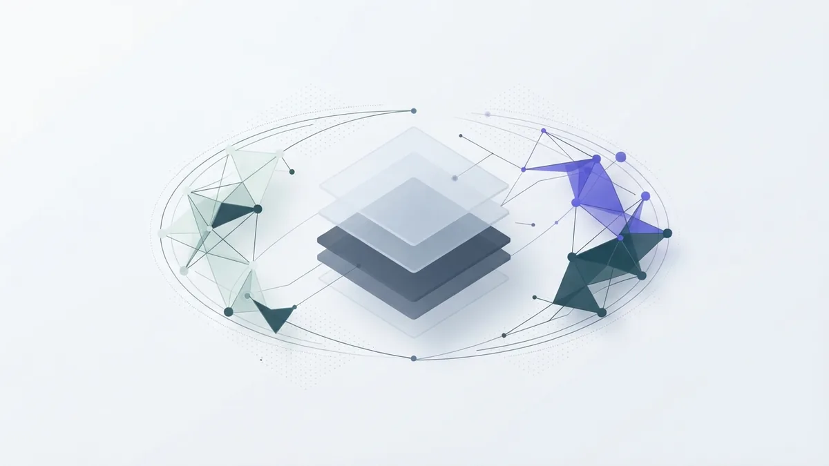 AI and data science working together Abstract paired networks working together through a shared data science structure
